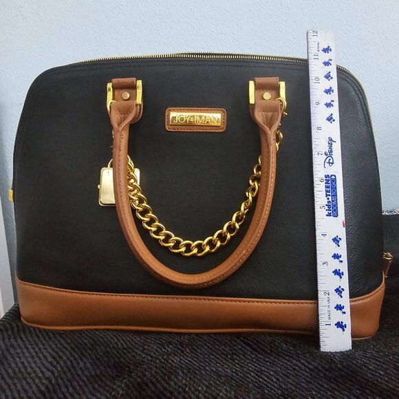 Joy and Iman black and brown hand bag - Picture 7 of 7